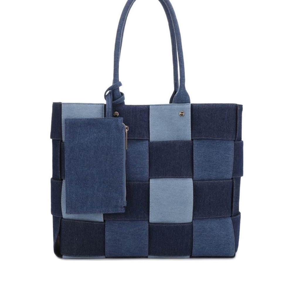 Mali + Lili Woven Denim Tote